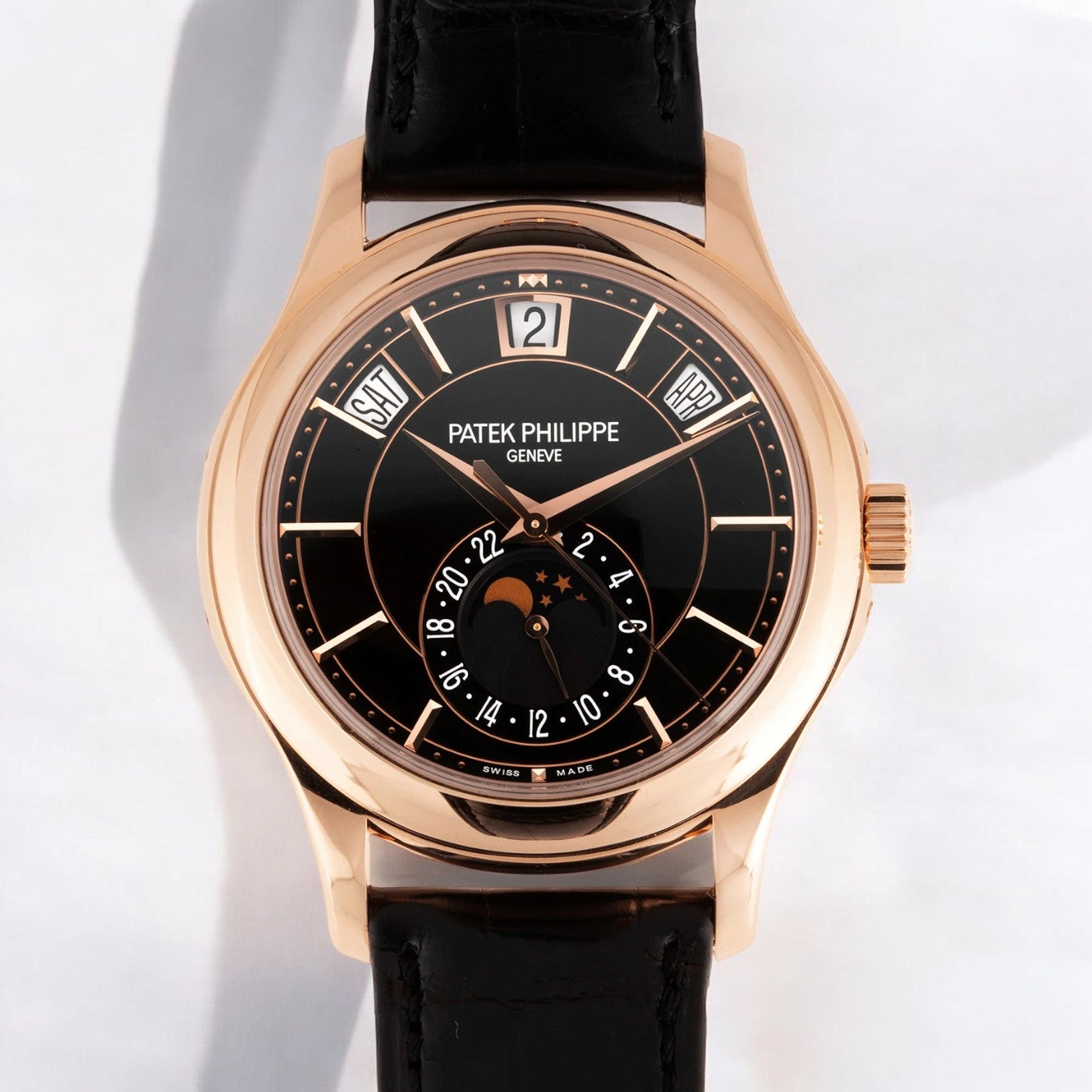 Annual Calendar 5205R Black Dial 18k Rose Gold