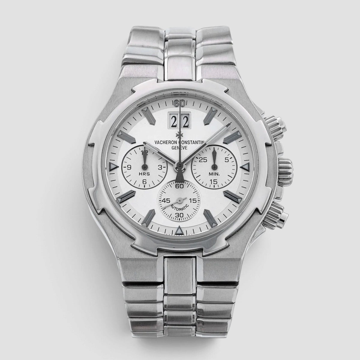 Overseas 40mm Silver Dial Stainless Steel Chronograph