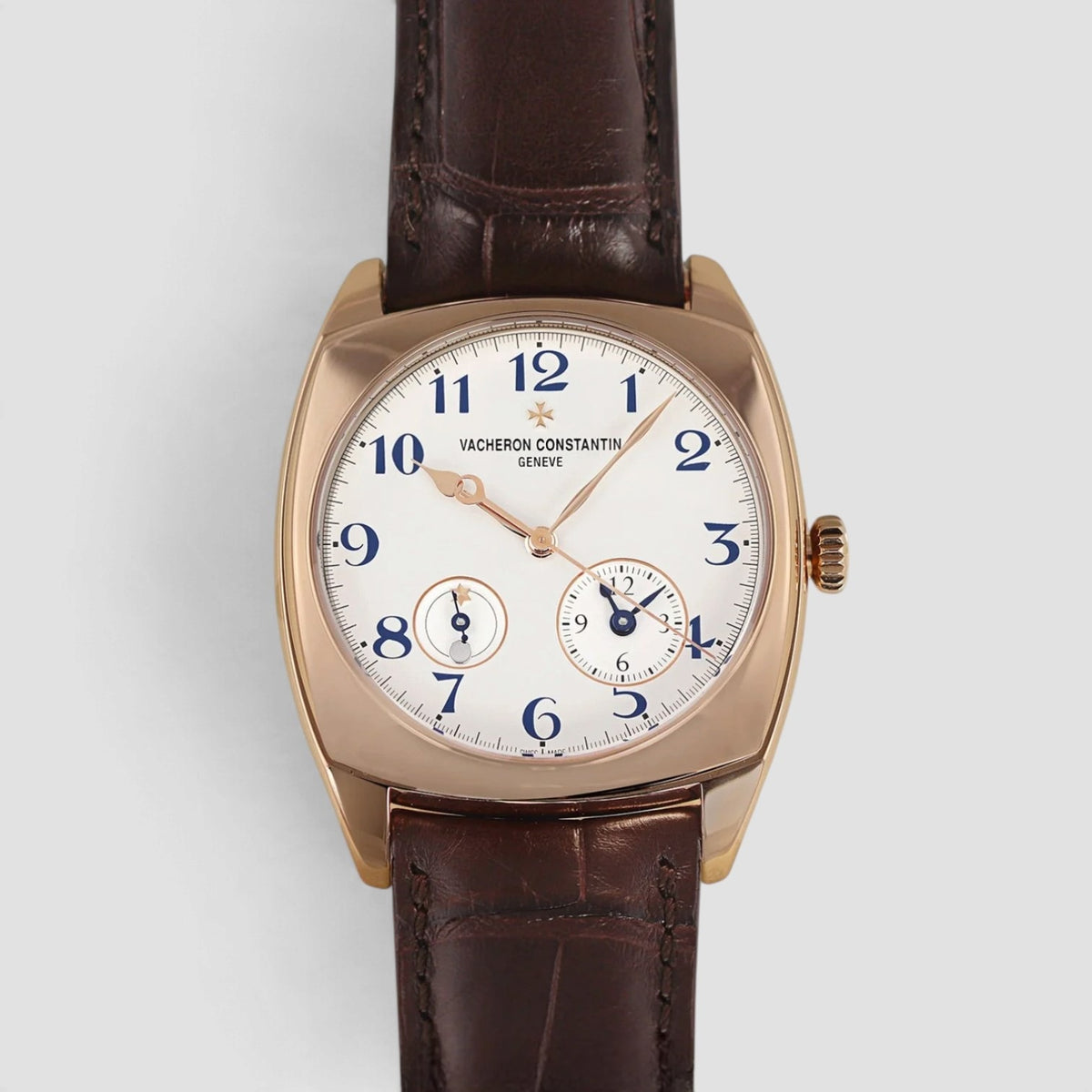 Harmony Dual Time 40mm Silver Dial 18kt Rose Gold