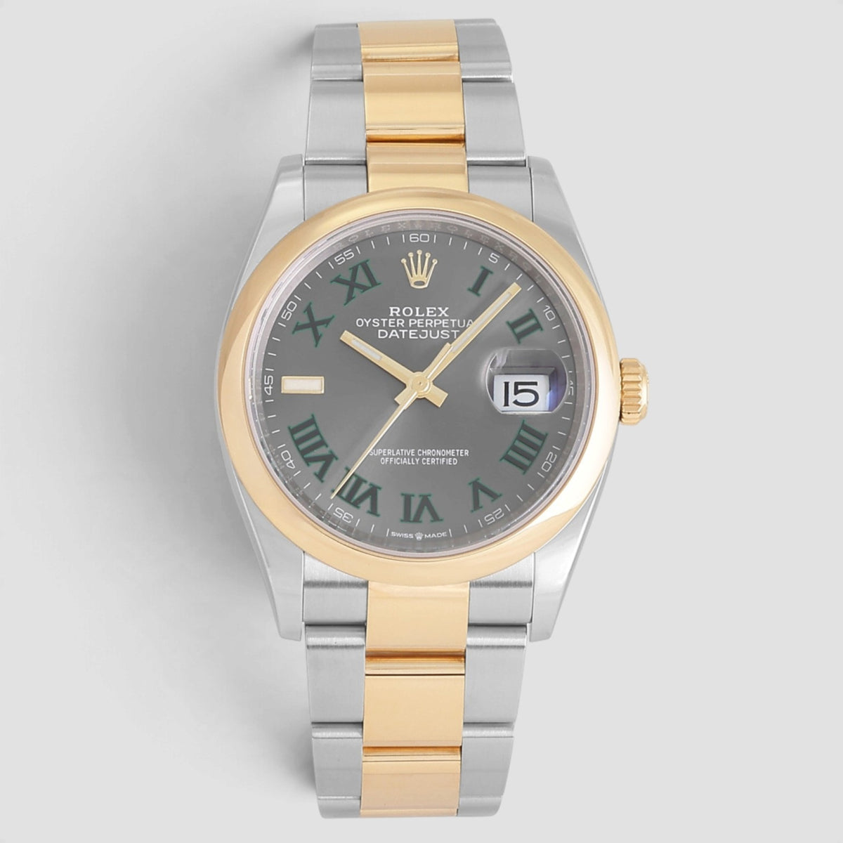Datejust 36 Wimbledon Grey Olive Roman Dial