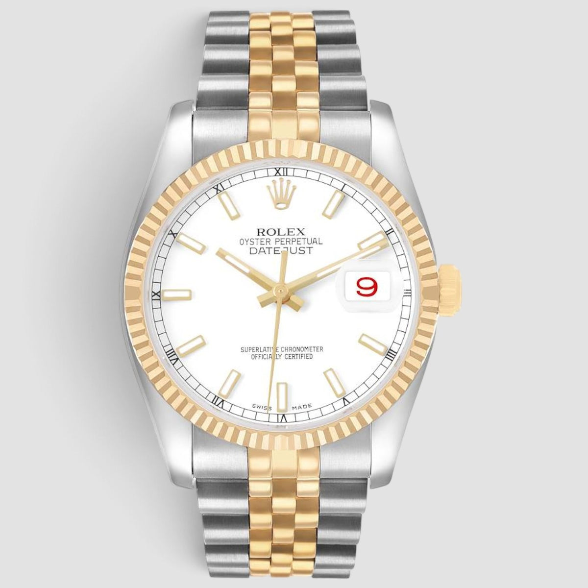 Datejust 36 White Index Roulette Dial Jubilee