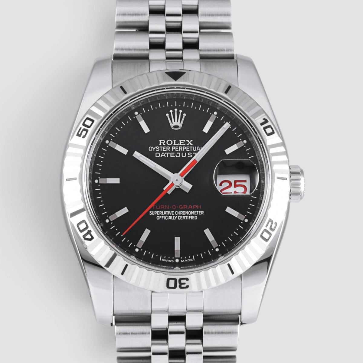 Datejust Turn-O-Graph 36mm Black Dial