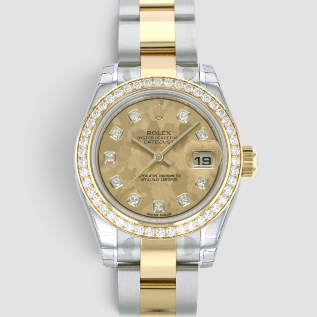 Lady-Datejust 26 Champagne Diamond Dial Oyster