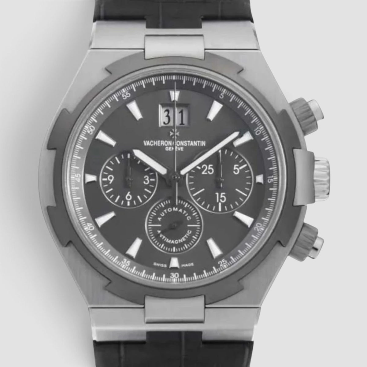 Overseas Chronograph “Deep Stream” 42mm Grey Dial Stainless Steel