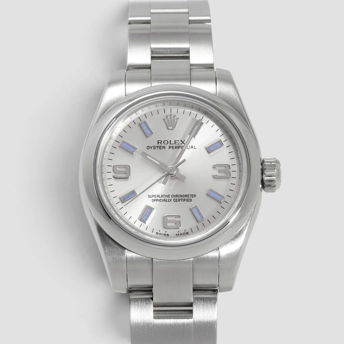 Oyster Perpetual Silver 3-6-9 Arabic Dial