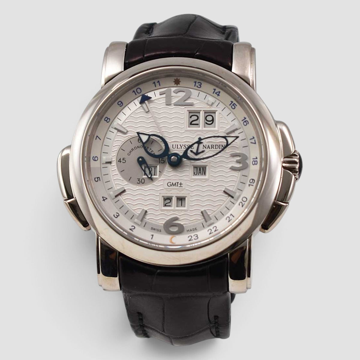 GMT ± Perpetual Calendar 42mm White Gold Silver Dial