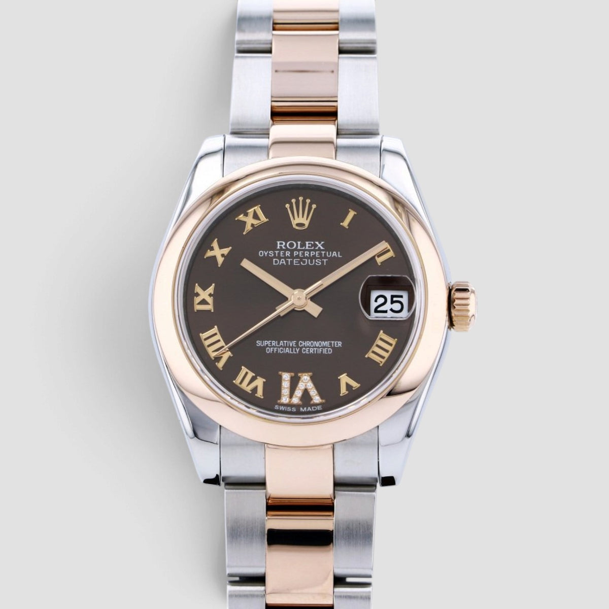 Datejust 31 Chocolate Diamond Roman Dial
