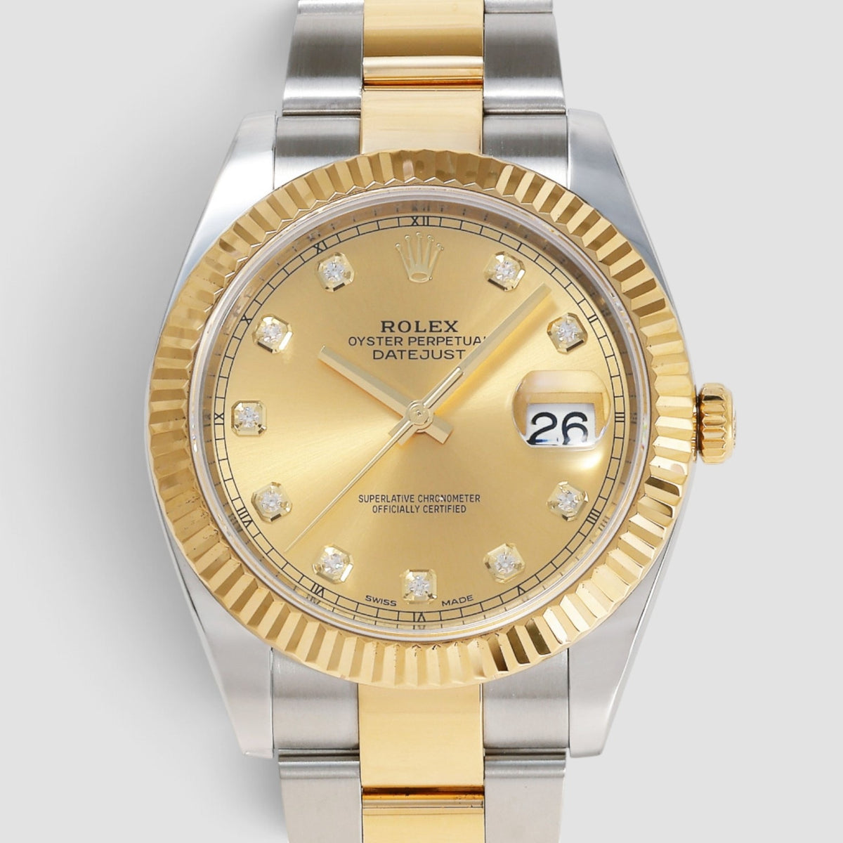 Datejust 41 Champagne Diamond Dial Oyster