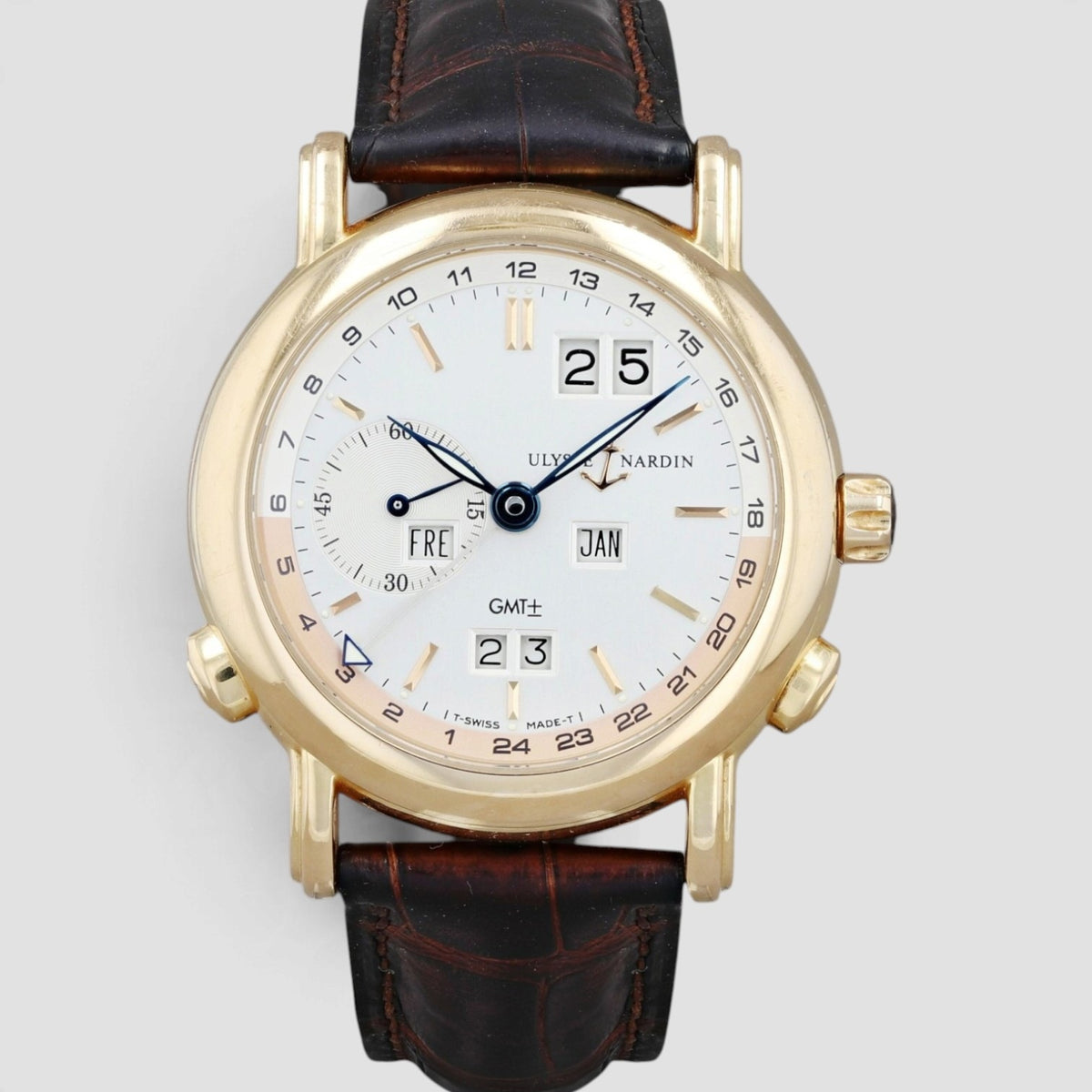 GMT ± Perpetual Calendar 38mm Rose Gold Silver Dial