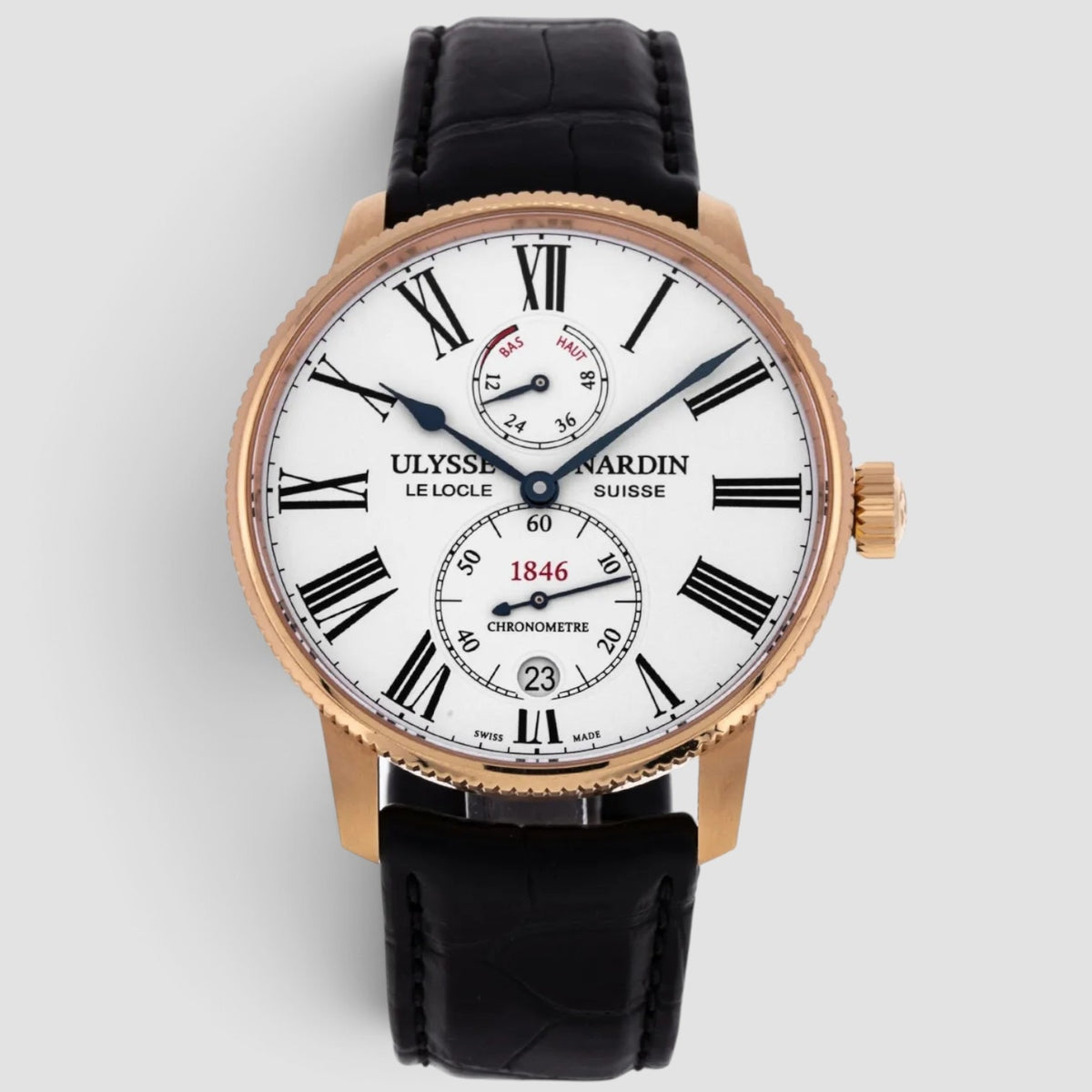 Marine Torpilleur 42mm Rose Gold White Dial