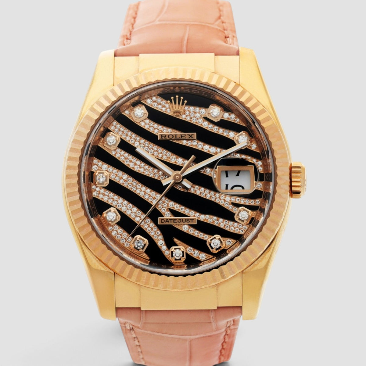 Datejust 36 Rose Gold Zebra Diamond Dial