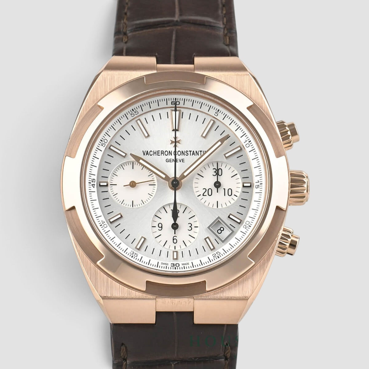 Overseas Chronograph 18K Rose Gold Silver Dial