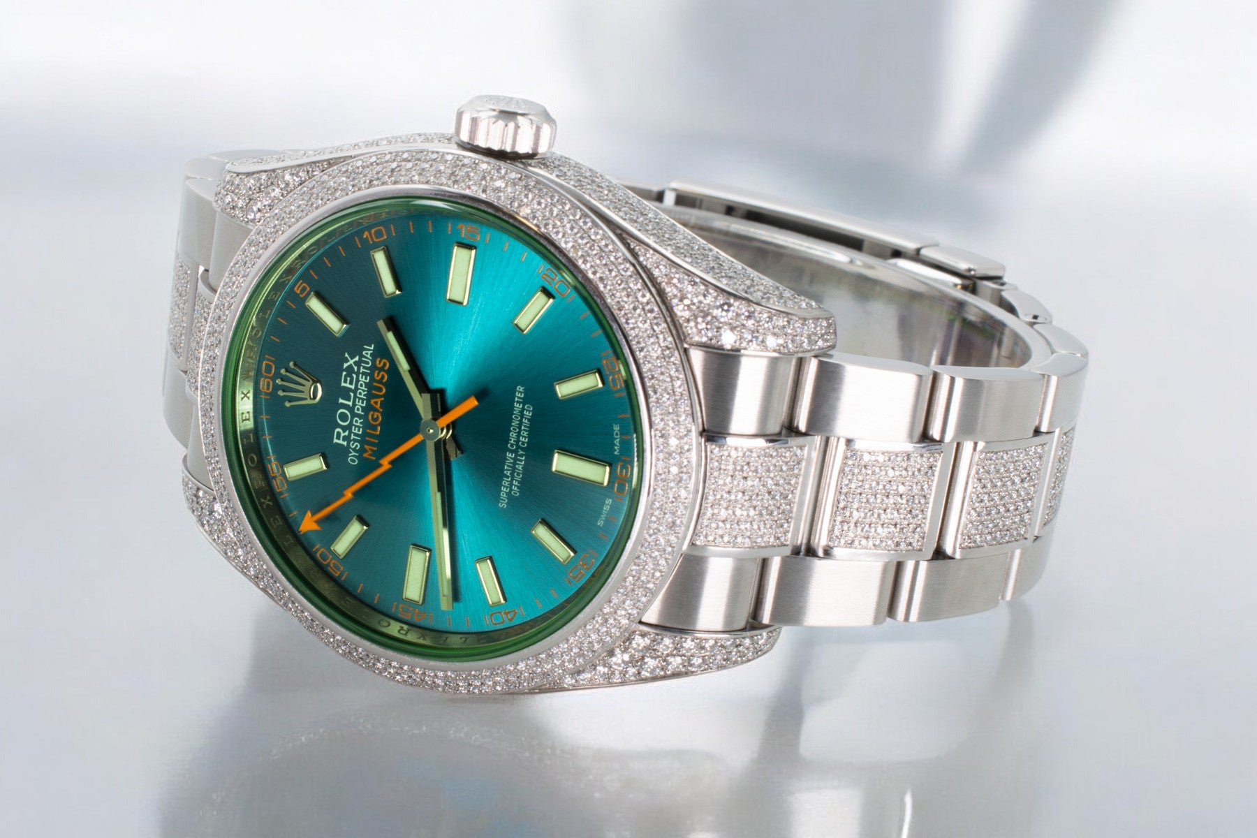 Milgauss Diamonds GV Z-Blue Iced Out