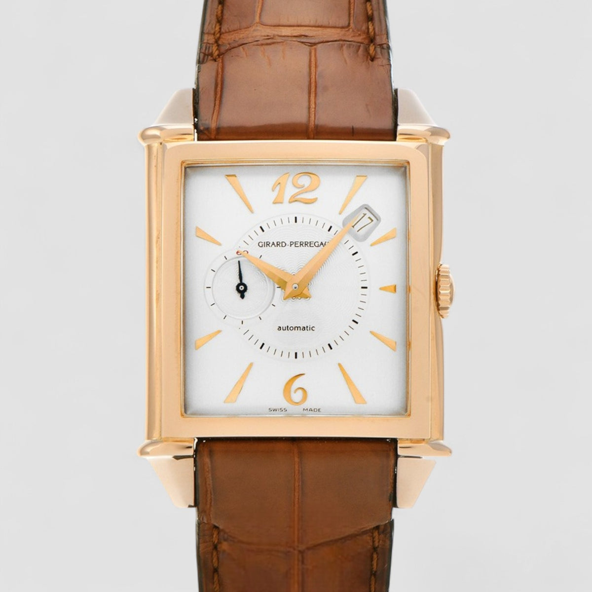 Girard Perregaux Vintage 1945 Automatic Silver Dial 18K Rose Gold