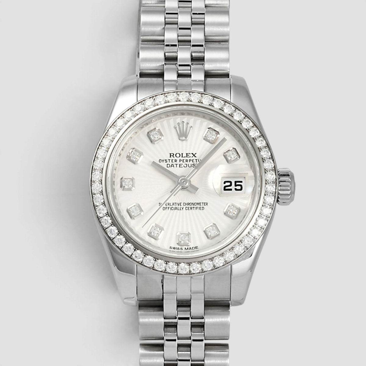 Lady-Datejust 26 Ivory Wave Diamond Dial Jubilee