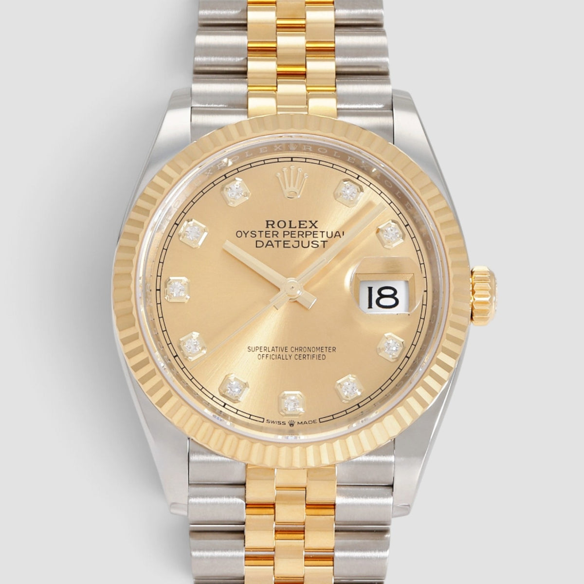 Datejust 36 Champagne Diamond Dial Jubilee