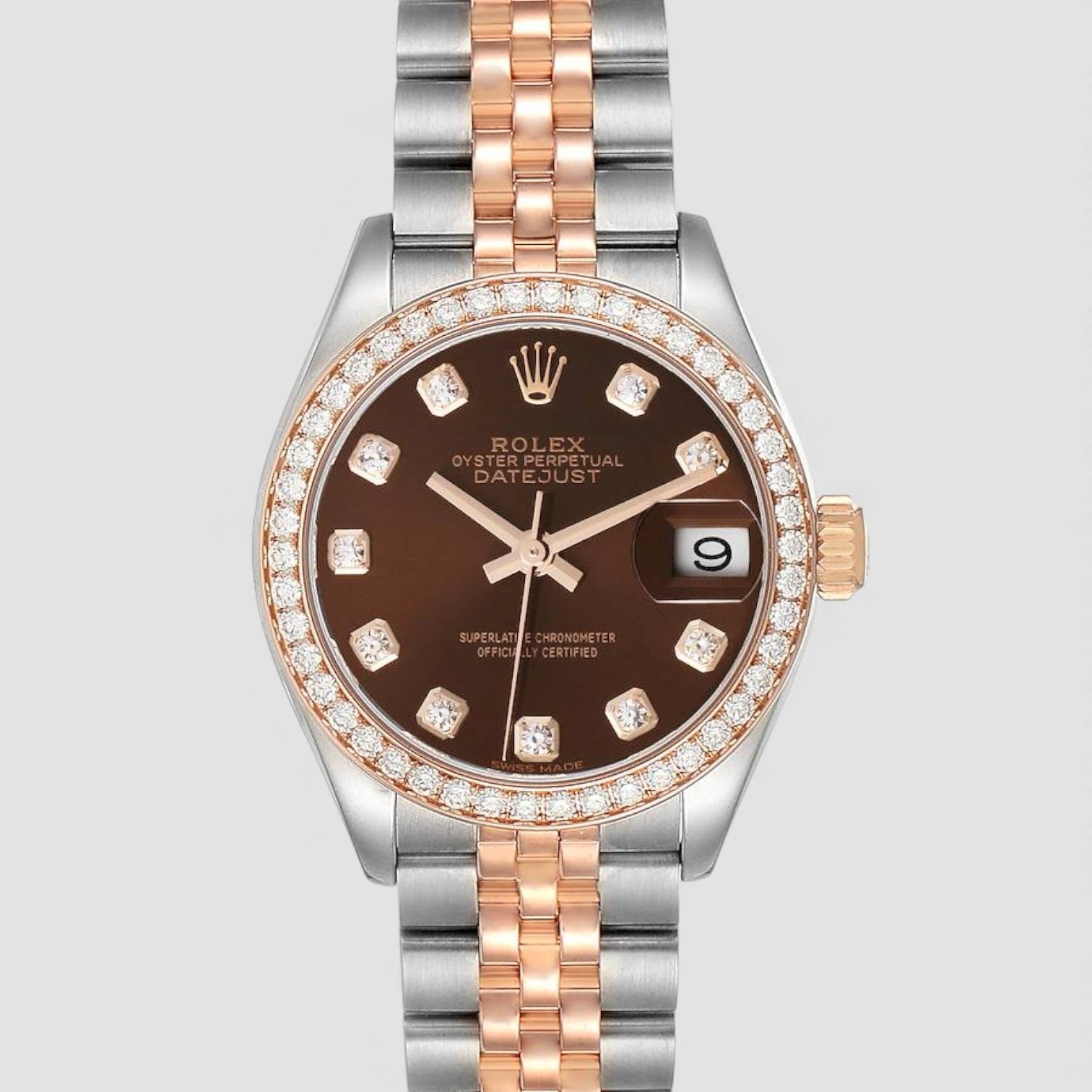 Rolex Lady-Datejust 28mm Stainless Steel and Everose Gold Ladies Watch