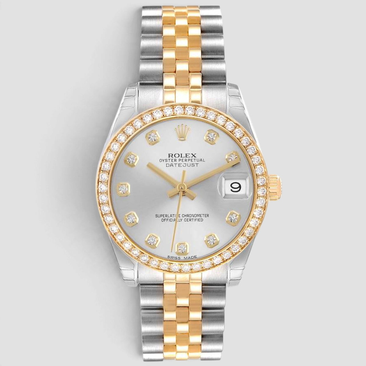 Datejust 31 Silver Diamond Dial Jubilee