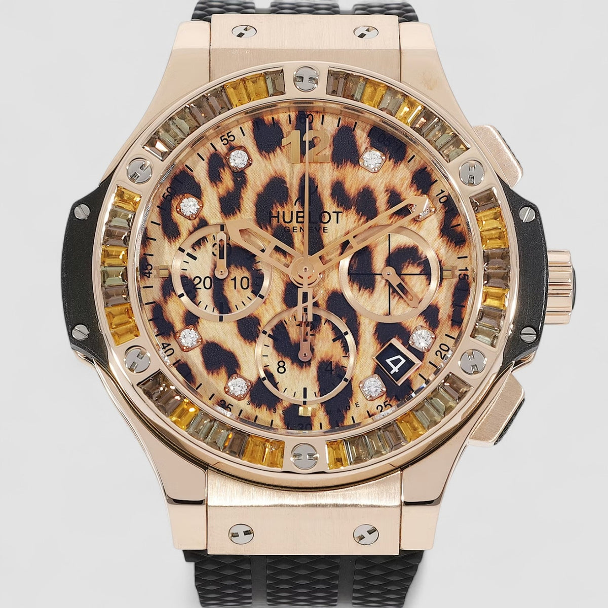 Hublot Big Bang Leopard Chronograph Automatic Diamond Ladies Watch