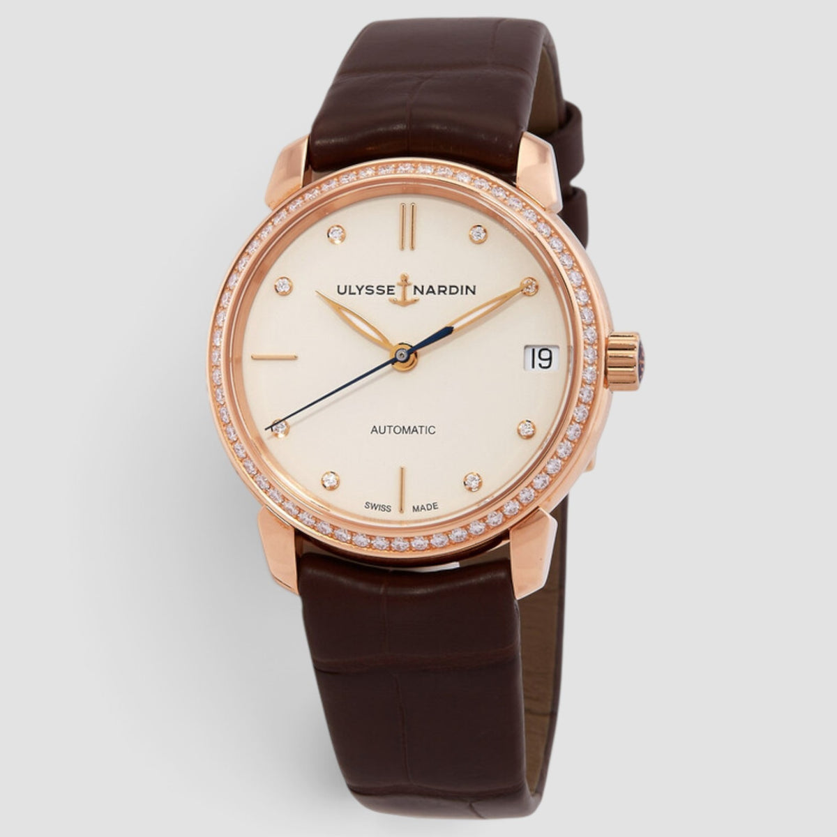 Classico 31mm 18K Rose Gold Diamond Bezel White Dial
