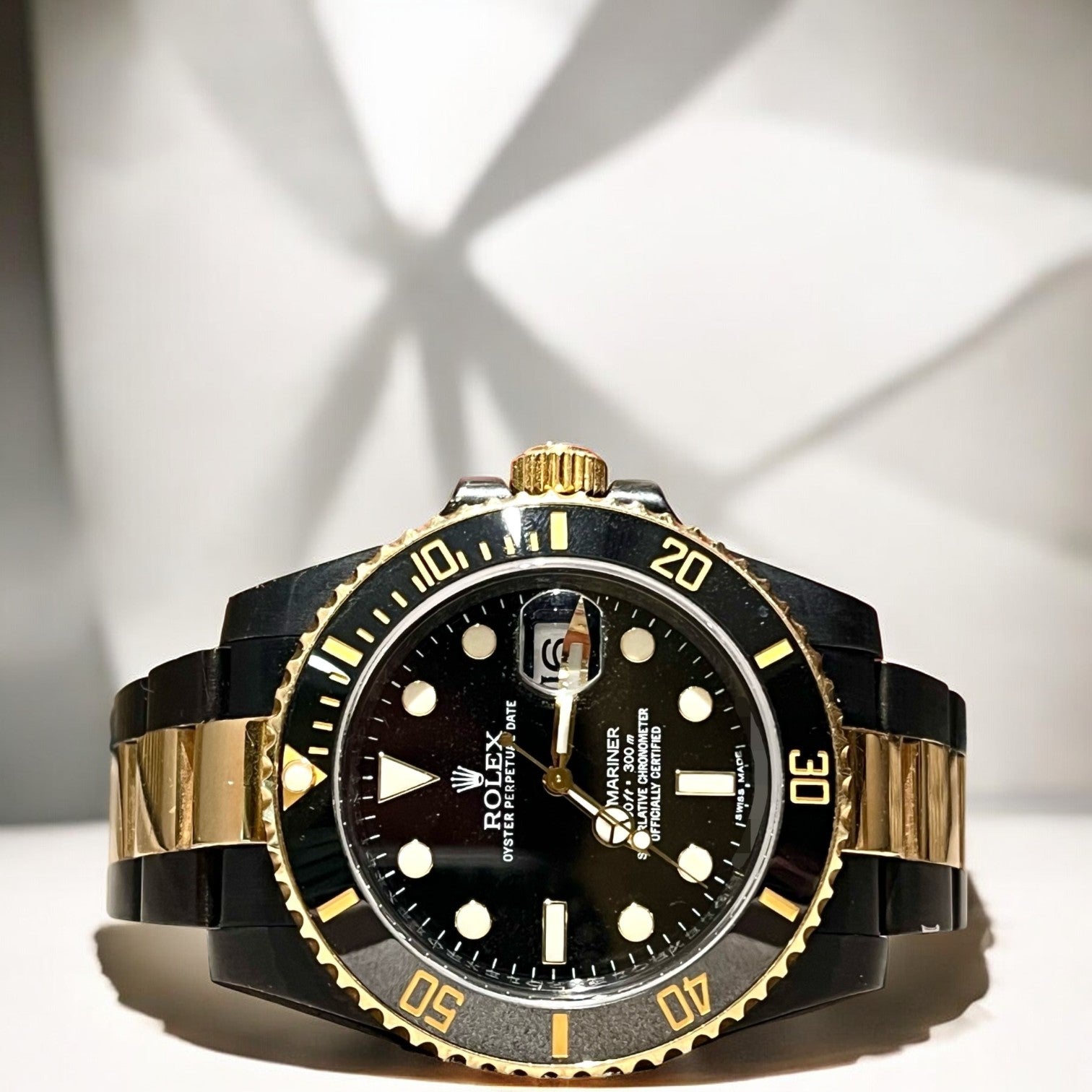 Submariner Date 40mm Two-Tone 18k Yellow Gold and Black Pvd/Dlc Stainless Steel Oyster