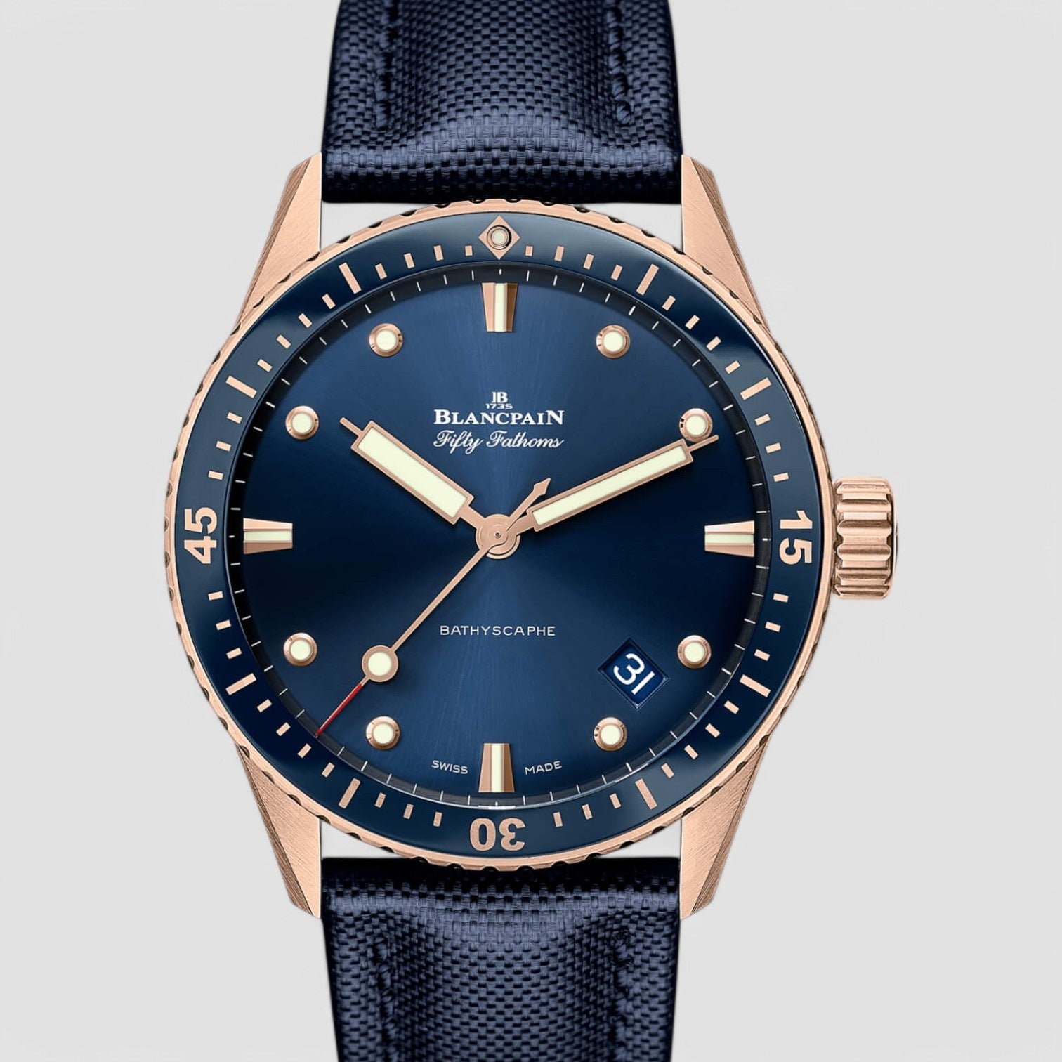 Fifty Fathoms Bathyscaphe Automatic 43mm Mens Watch