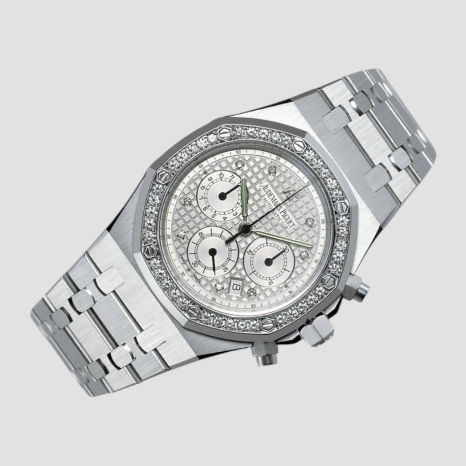 Royal Oak Chronograph Diamond 18 kt White Gold Men's Watch