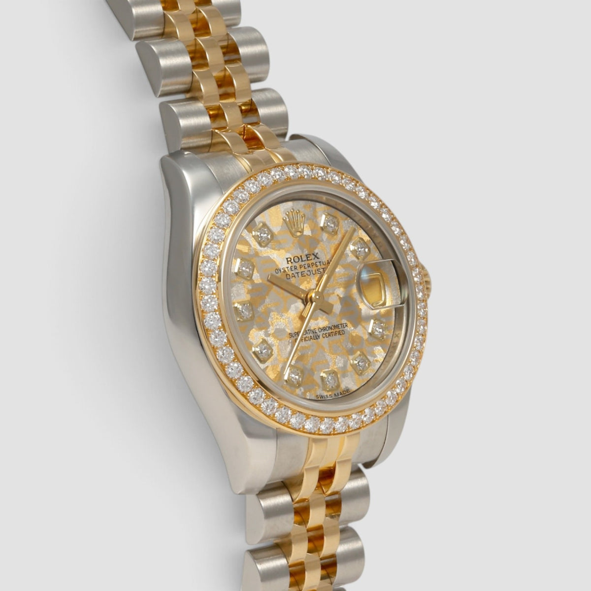 Lady-Datejust 26 Champagne Crystal Diamond Dial Jubilee