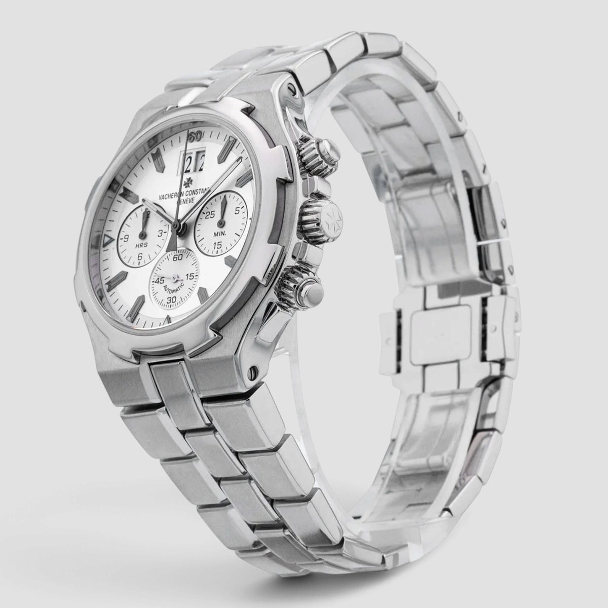 Overseas 40mm Silver Dial Stainless Steel Chronograph