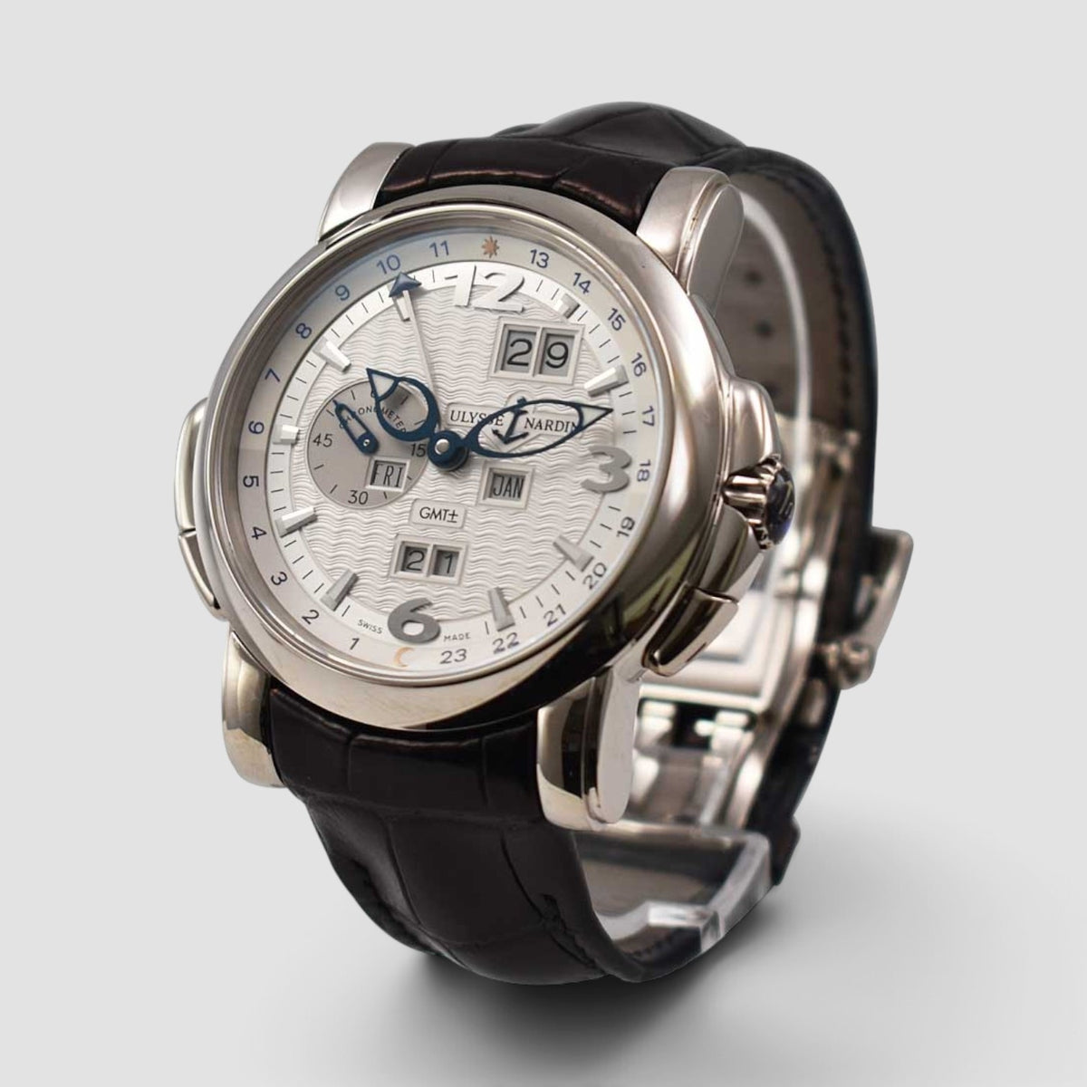 GMT ± Perpetual Calendar 42mm White Gold Silver Dial