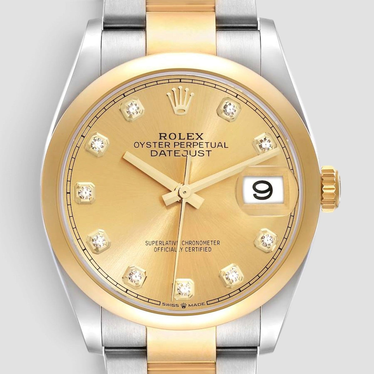Datejust 36 Champagne Diamond Dial Oyster