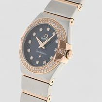 Constellation Blue Dial Steel Rose Gold Diamond Ladies Watch