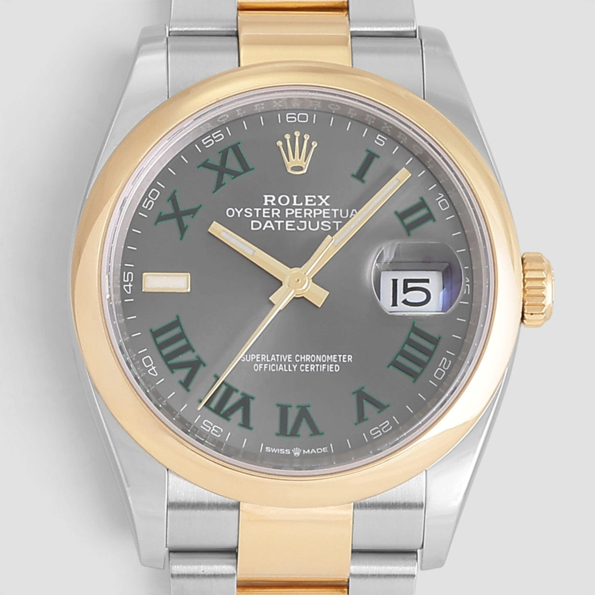 Datejust 36 Wimbledon Grey Olive Roman Dial