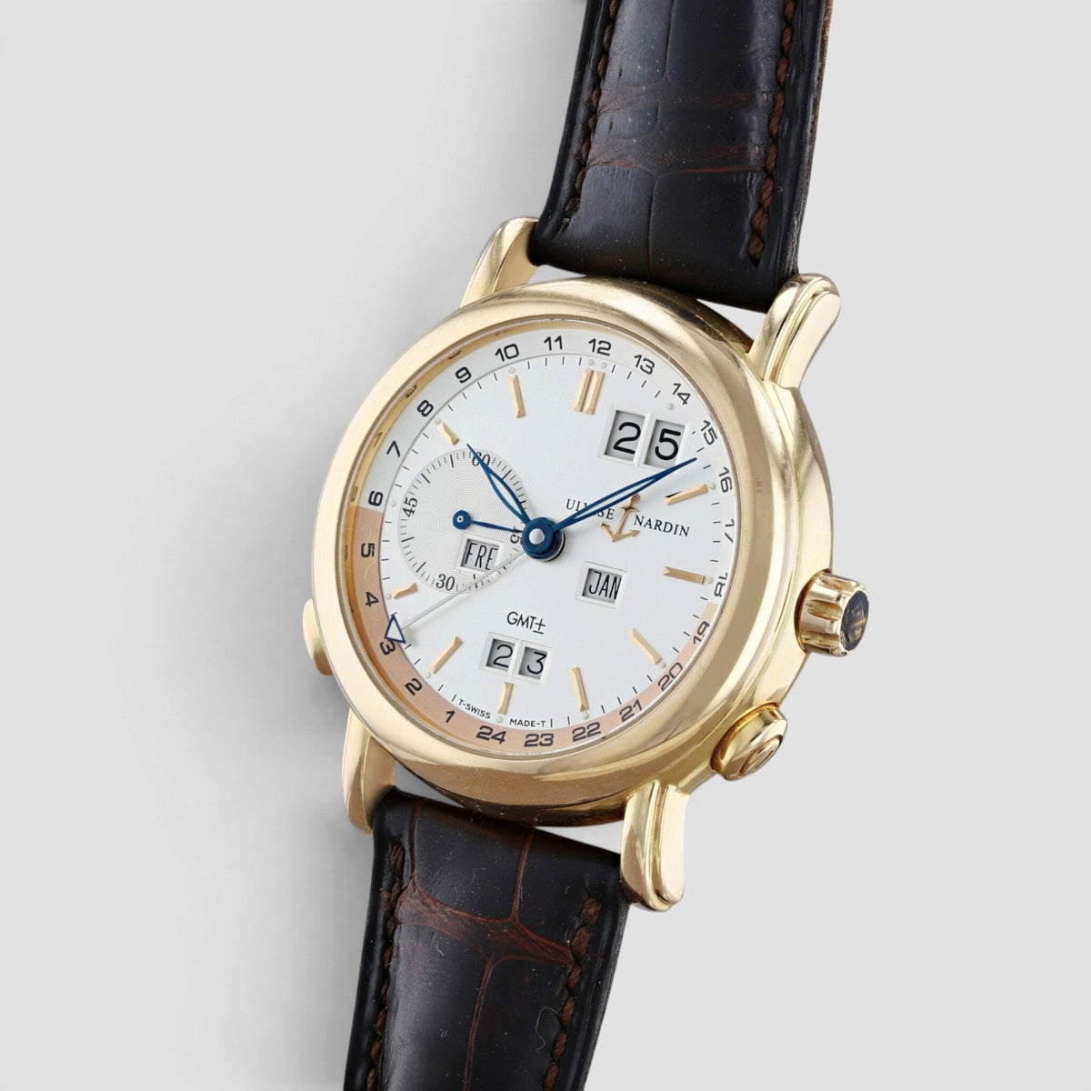 GMT ± Perpetual Calendar 38mm Rose Gold Silver Dial