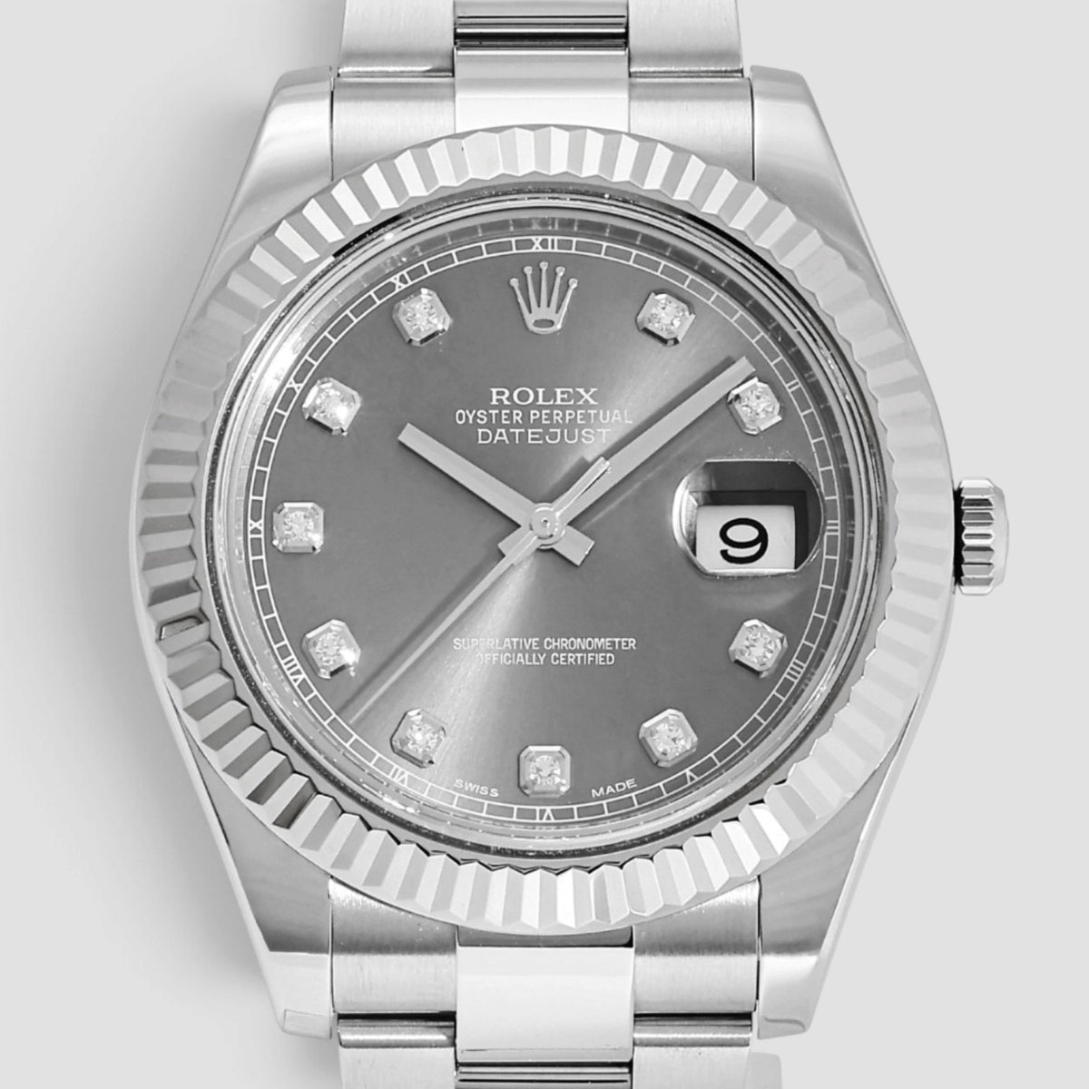 Datejust II 41 Grey Diamond Dial Oyster