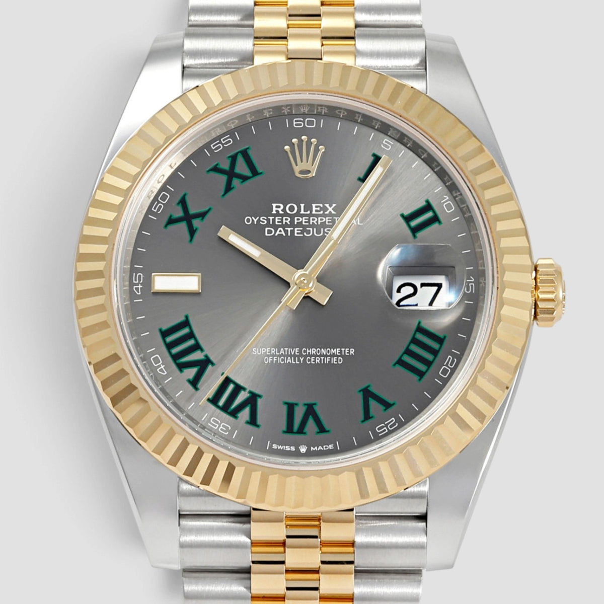 Datejust 41 Slate Green Roman Wimbledon Dial Jubilee