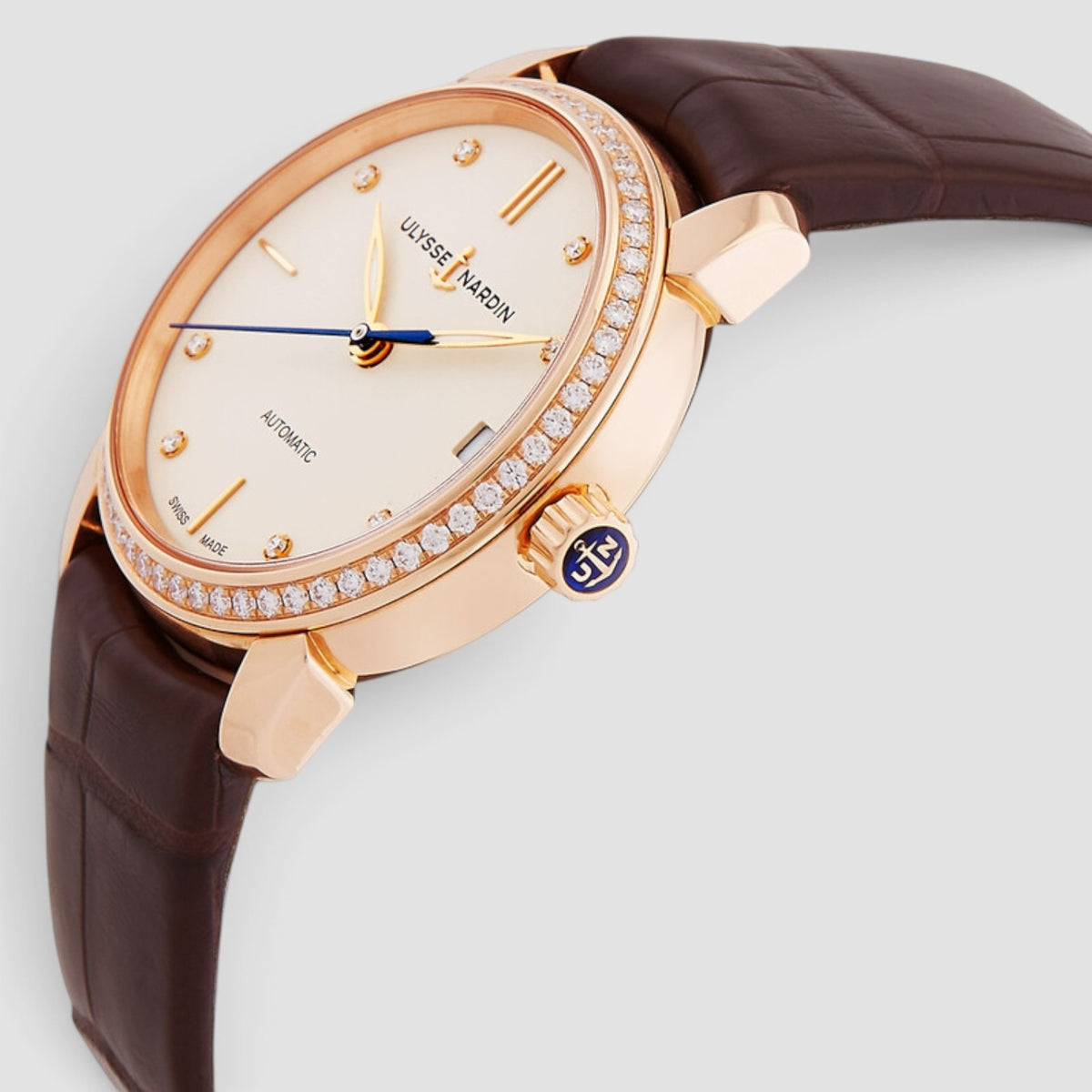 Classico 31mm 18K Rose Gold Diamond Bezel White Dial