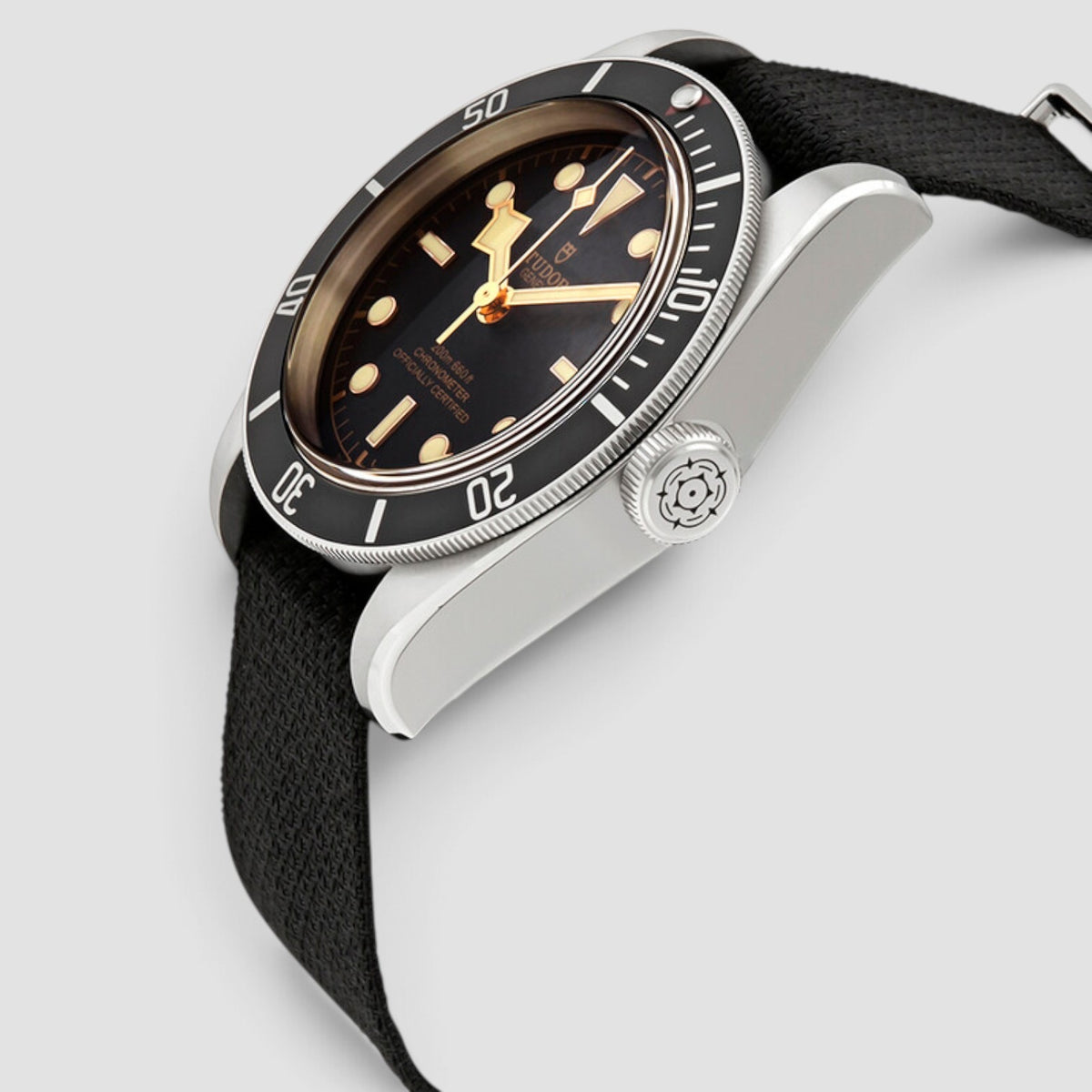 Black Bay Black Dial Black Bezel Fabric Strap Automatic Watch