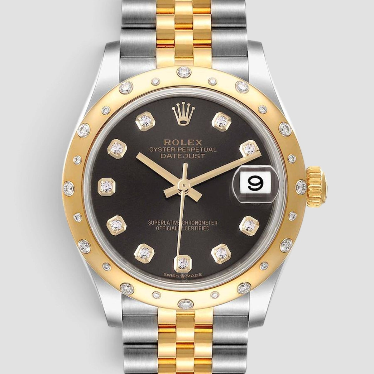 Datejust 31 Grey Diamond Dial Jubilee
