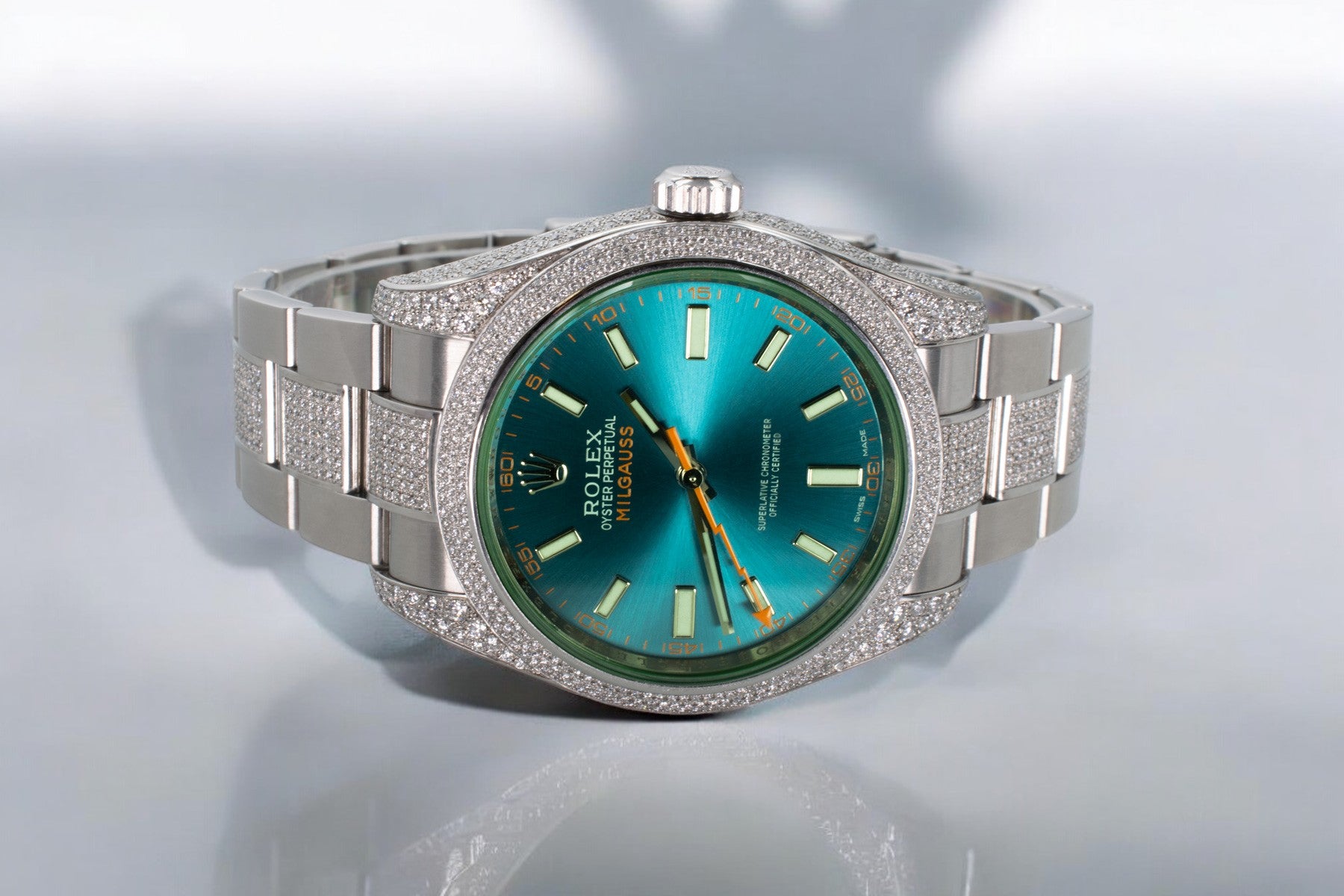 Milgauss Diamonds GV Z-Blue Iced Out