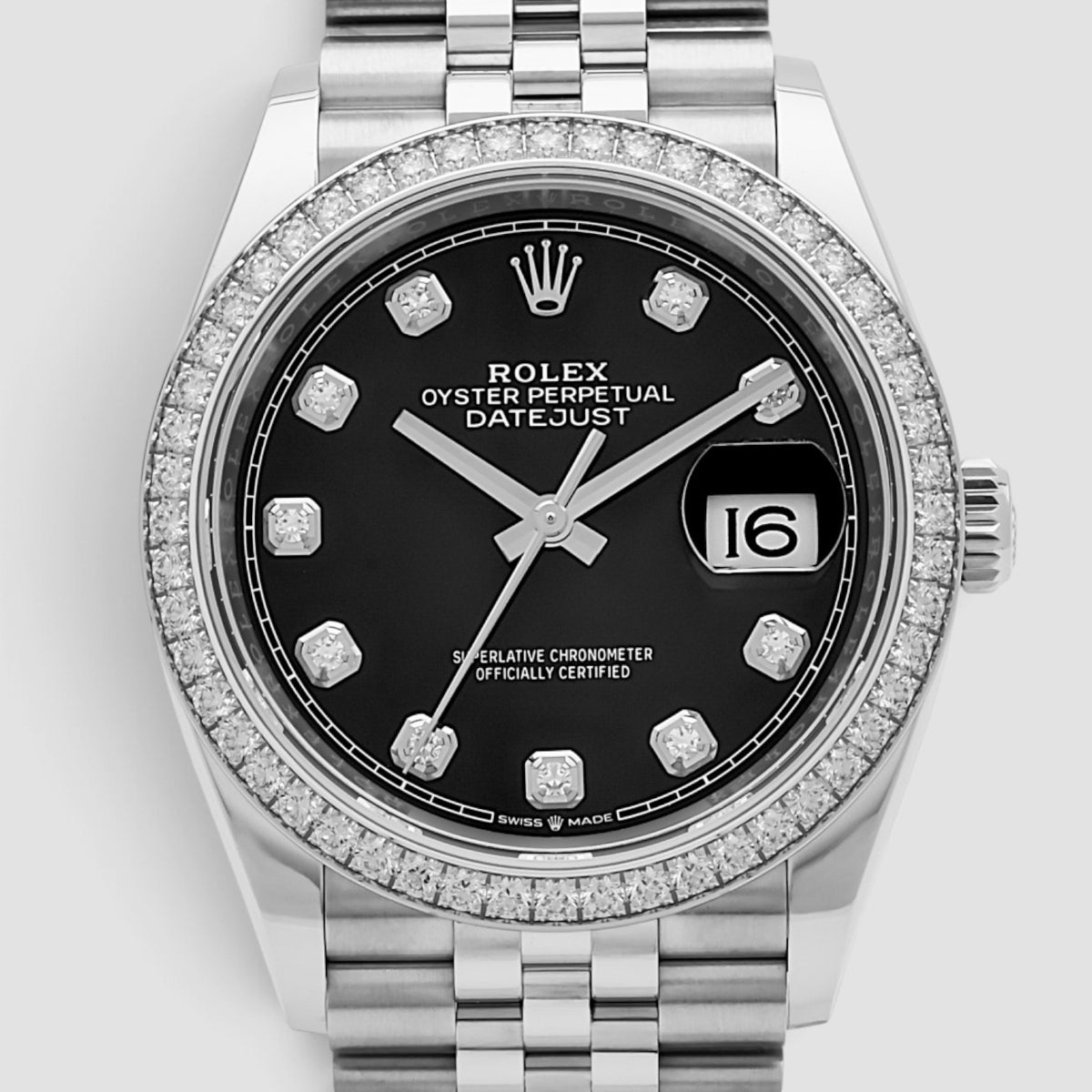 Datejust 36 Black Diamond Dial Jubilee
