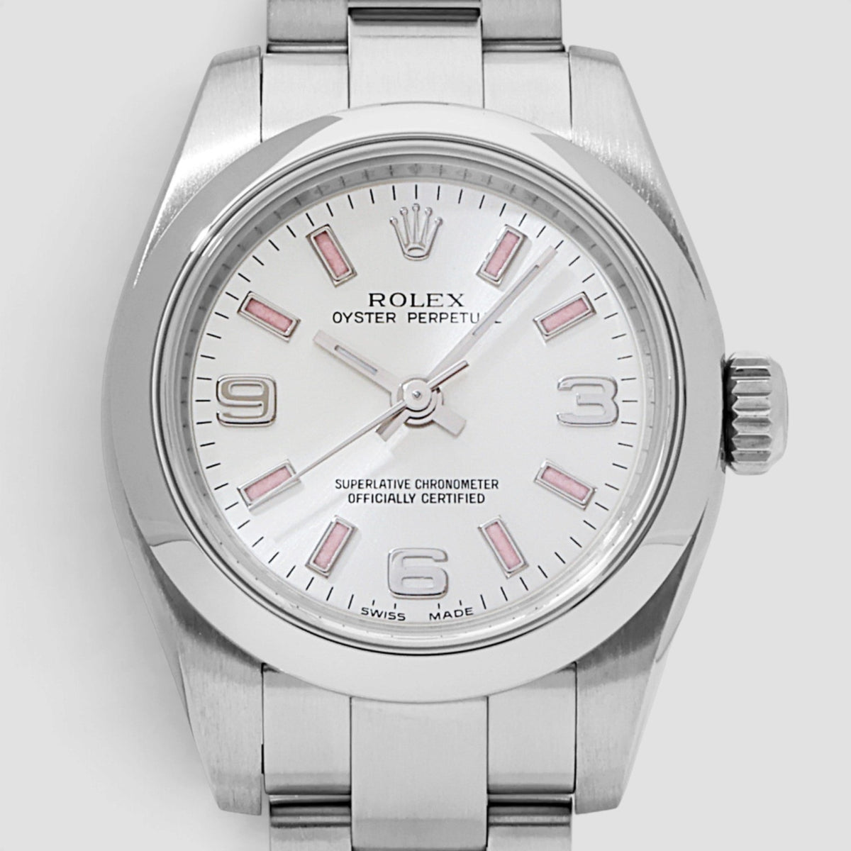 Oyster Perpetual Silver 3-6-9 Arabic Dial