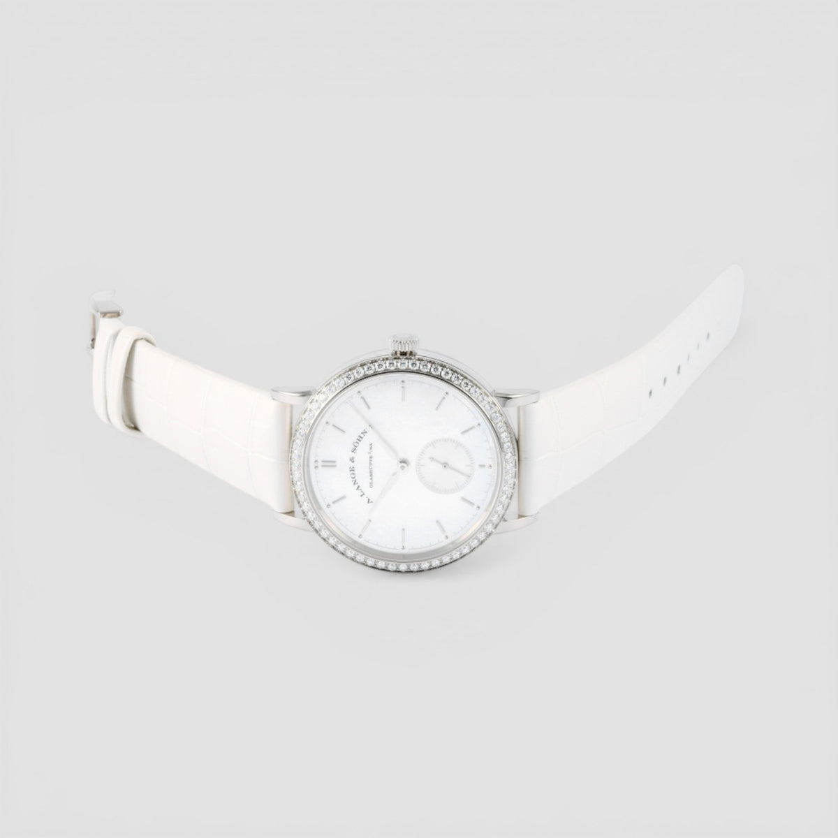 A. Lange & Söhne Saxonia Automatic Mother of Pearl Diamond Bezel 18K WG