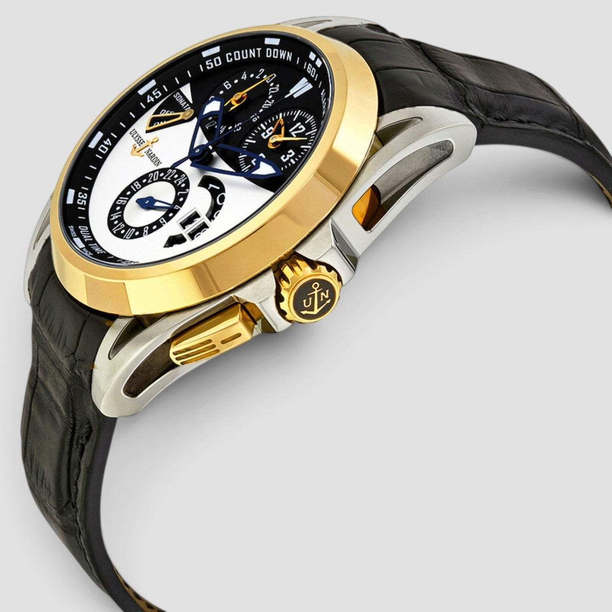 Sonata 44mm Rose Gold Silver Dial