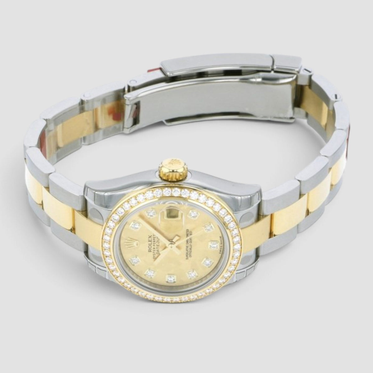 Lady-Datejust 26 Champagne Diamond Dial Oyster