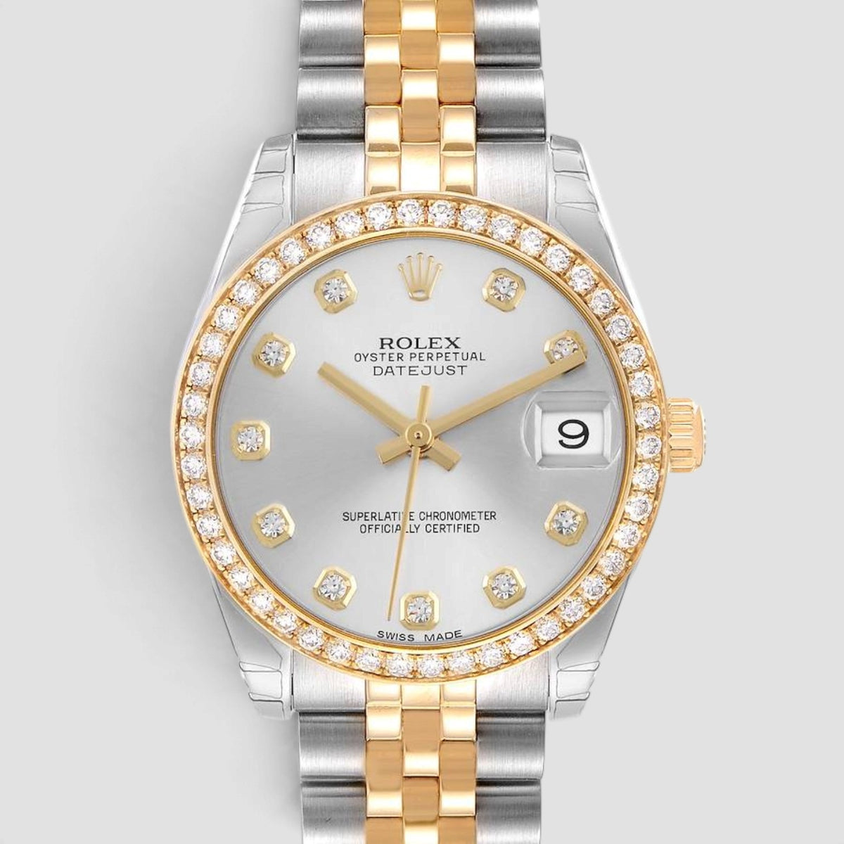 Datejust 31 Silver Diamond Dial Jubilee