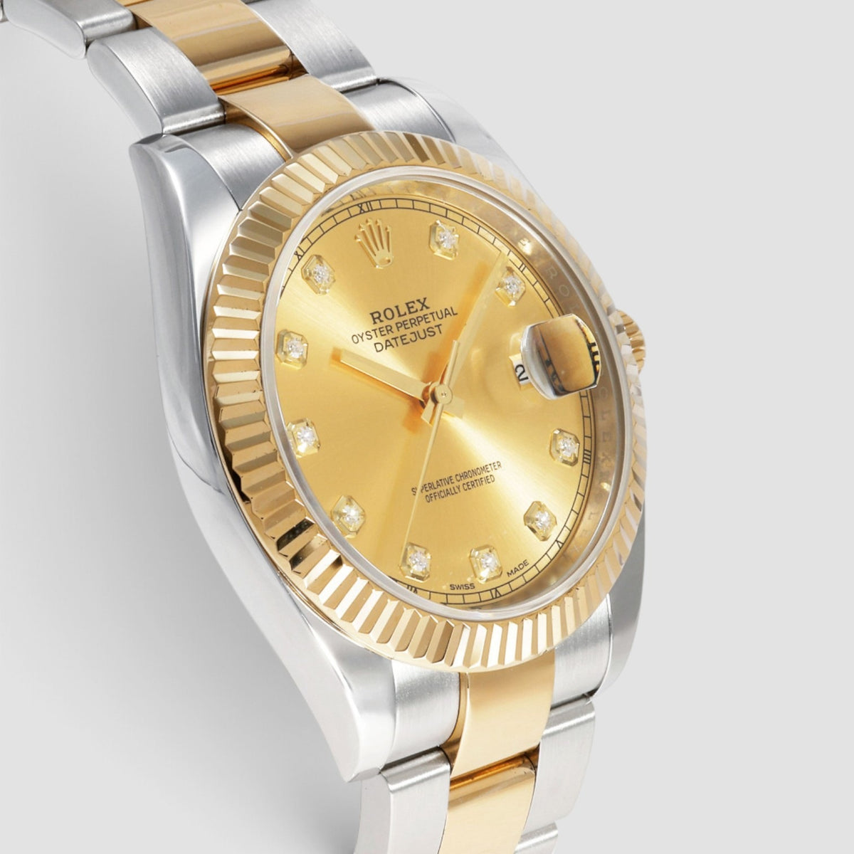 Datejust 41 Champagne Diamond Dial Oyster