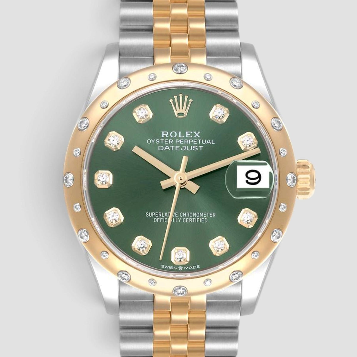 Datejust 31 Olive Green Diamond Dial Jubilee