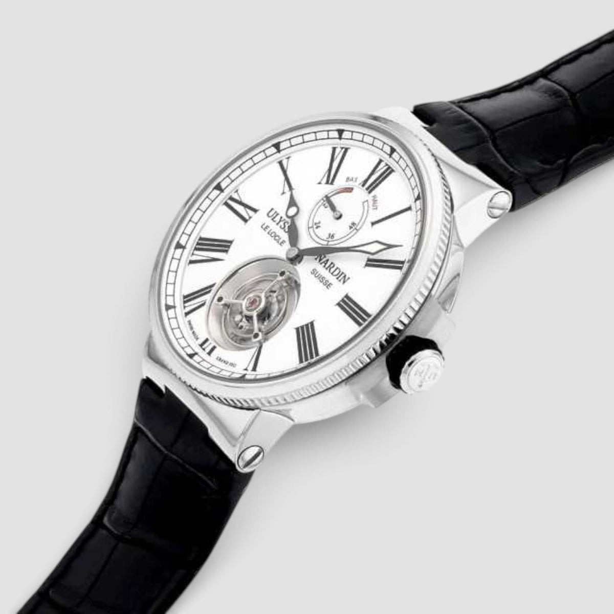 Marine Tourbillon 43mm White Grand Feu Enamel Dial Stainless Steel