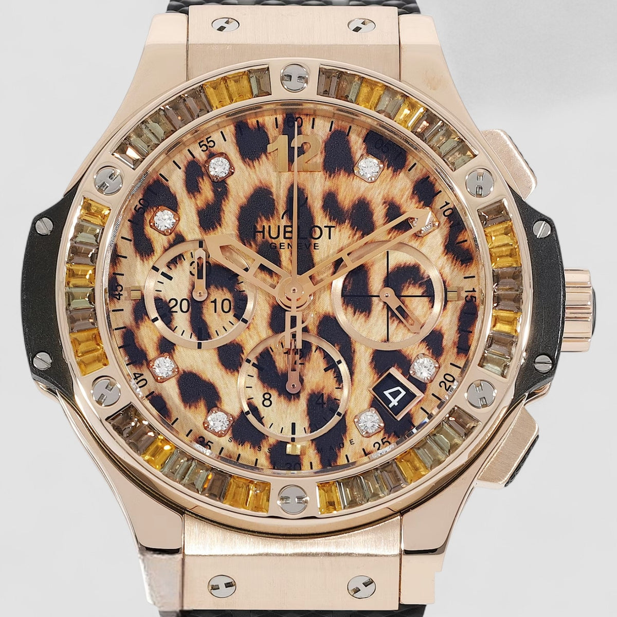 Hublot Big Bang Leopard Chronograph Automatic Diamond Ladies Watch